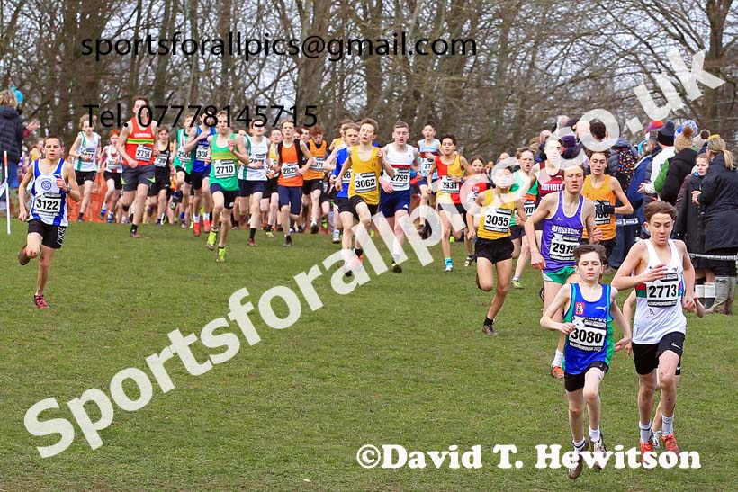 Boys Under-13s 2023 UK CAU Inter Counties Cross Country Champs, Prestwold Hall, Loughborough. Photo: David T. Hewitson/Sports for All Pics